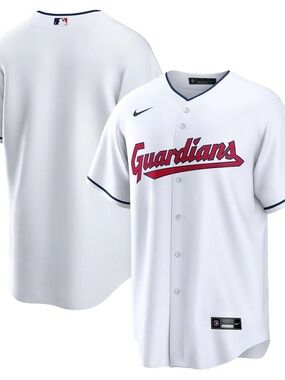 Nike White Cleveland Guardians Jersey with Red Script